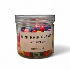 Forever 21 Multi-Color Mini Hair Claws Jar - Pastel & Bright Mix